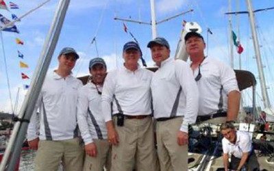 Tripulação a bordo do ARC “Arbella” equipado com Kannad Marine SafeLink R10