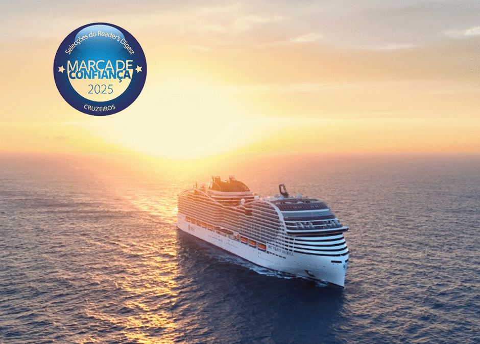 MSC Cruzeiros é eleita “Marca de Confiança 2025” pela 5ª vez
