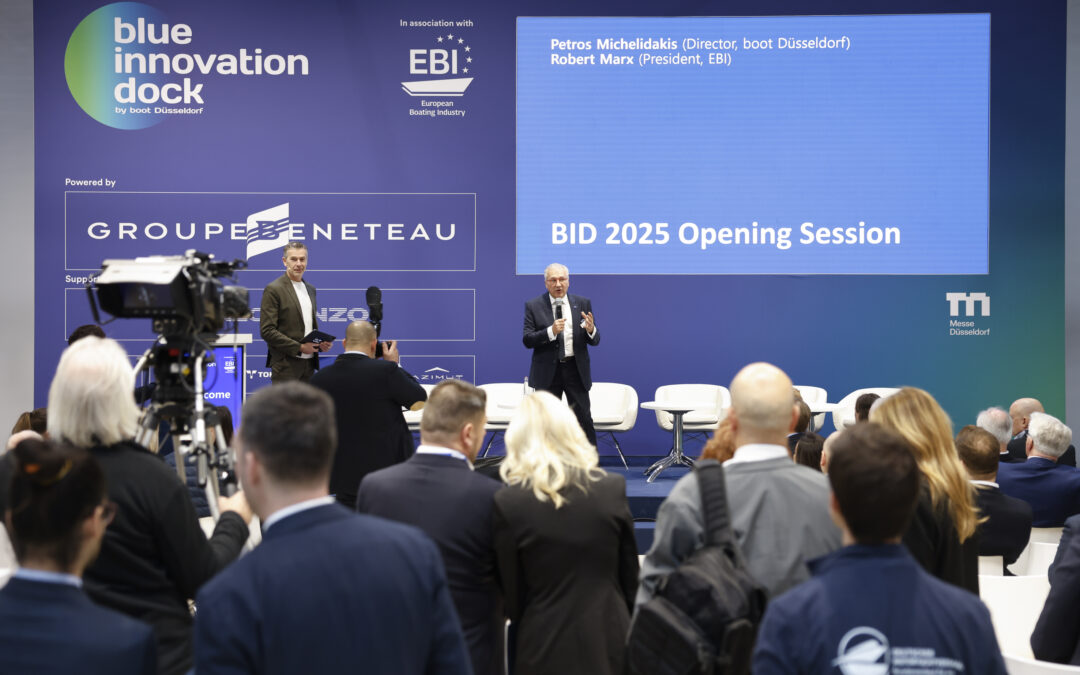 Blue Innovation Dock na boot Düsseldorf 2026 debate futuro da economia azul europeia