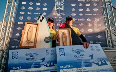 Maria Salgado e Francisco Ordonhas vencem Go Chill Porto Pro e reforçam liderança da Liga MEO Surf