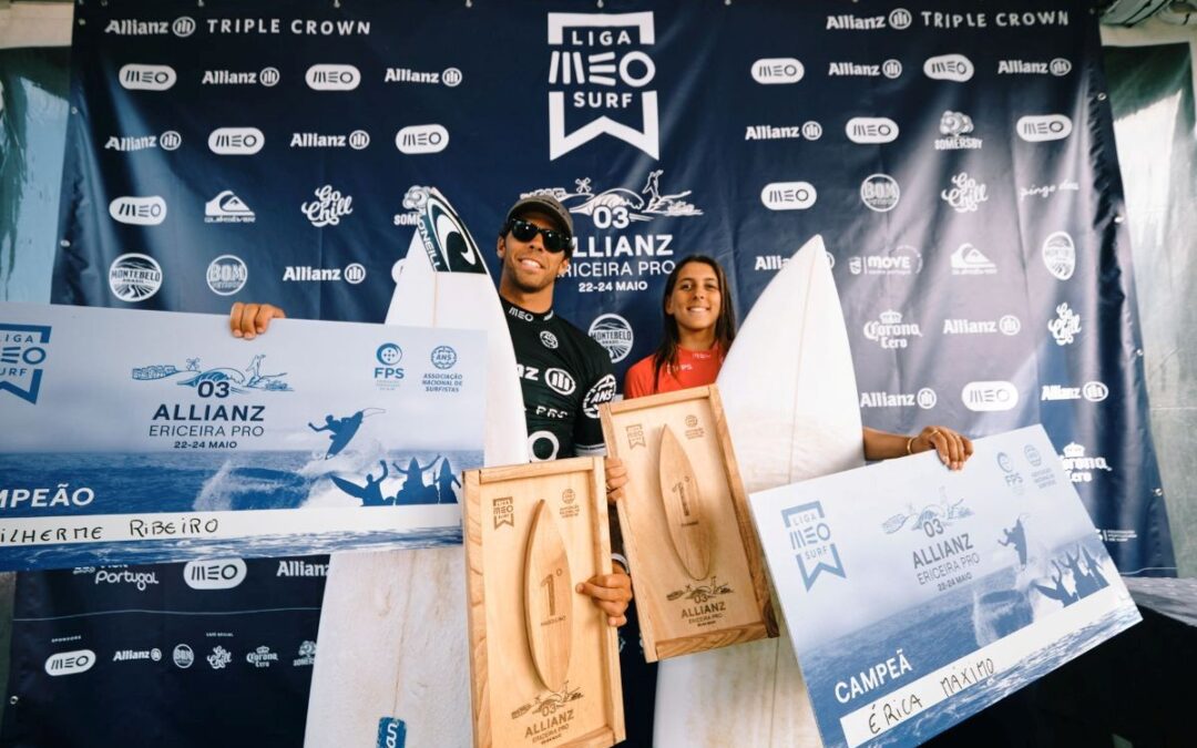 Guilherme Ribeiro e Érica Máximo venceram Allianz Ericeira Pro e apertaram luta pelos títulos nacionais