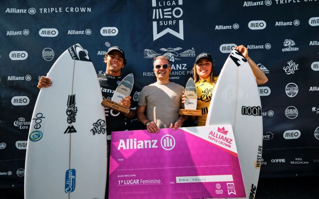 Guilherme Ribeiro e Maria Salgado vencem Allianz Triple Crown da Liga MEO Surf