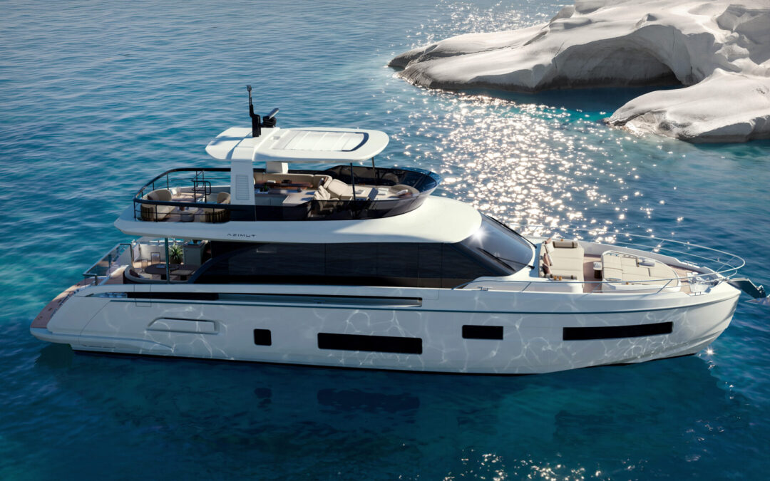 Azimut 70 Fly estreia-se em Génova com novo sistema de redução de emissões e ruído